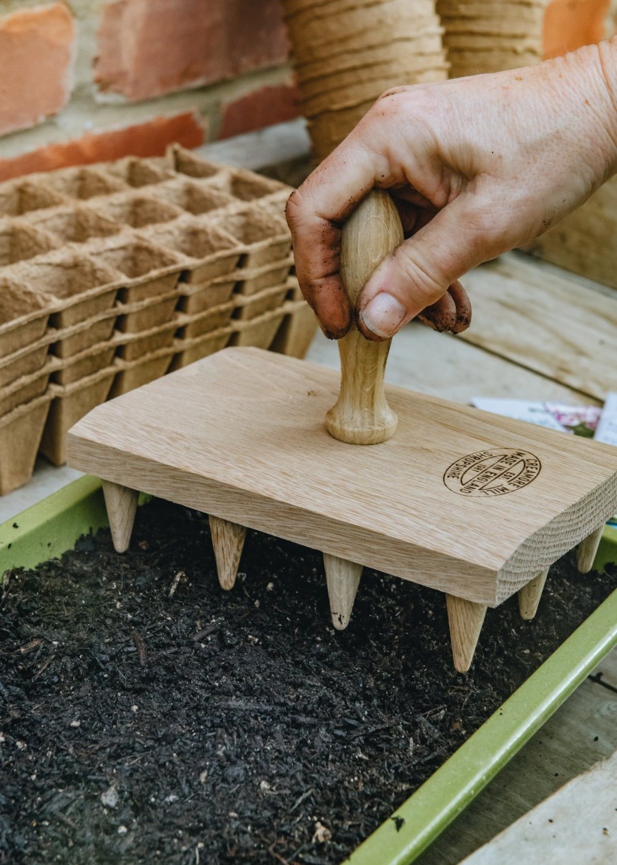 Gardening Creamore Mill Grow Your Own | Buy Oak Multiple Seed Tray Dibber