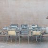 Outdoor Living Harrod Horticultural Metal Furniture | Eight Seater Rectangular Garden Dining Chair Set