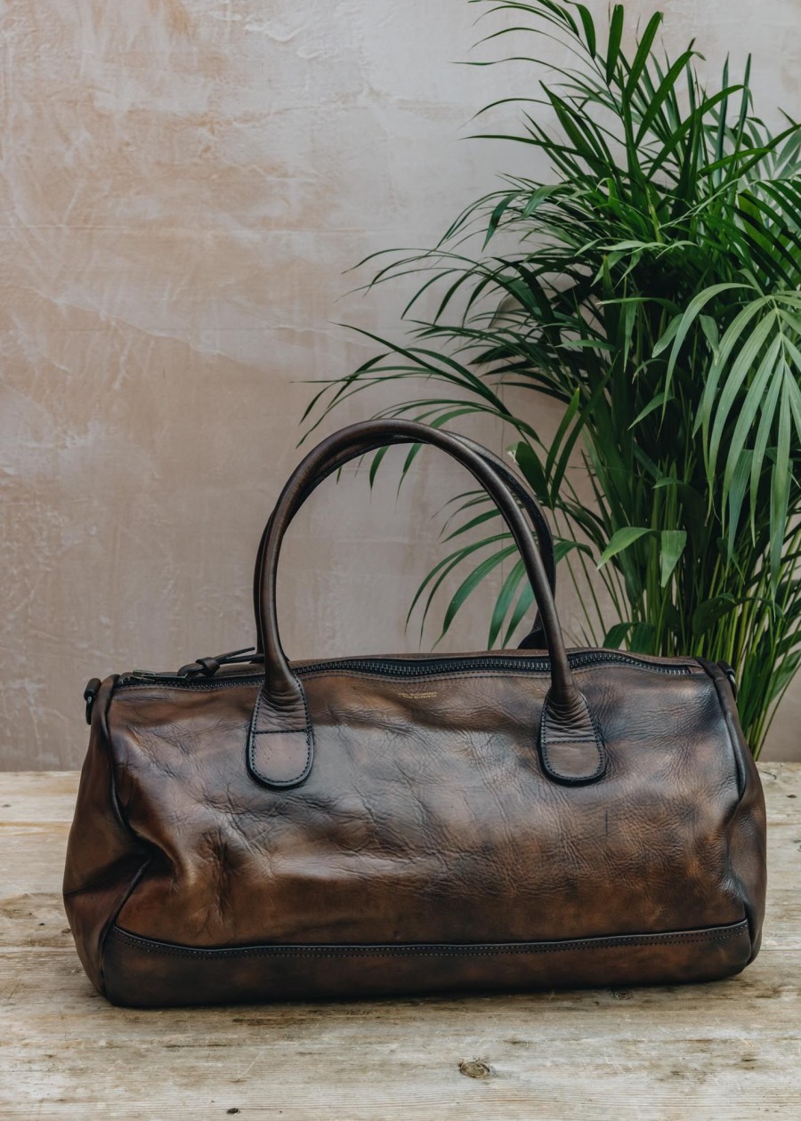 Clothing John Woodbridge & Sons Accessories | John Woodbridge & Sons Vintage Leather Gym Bag