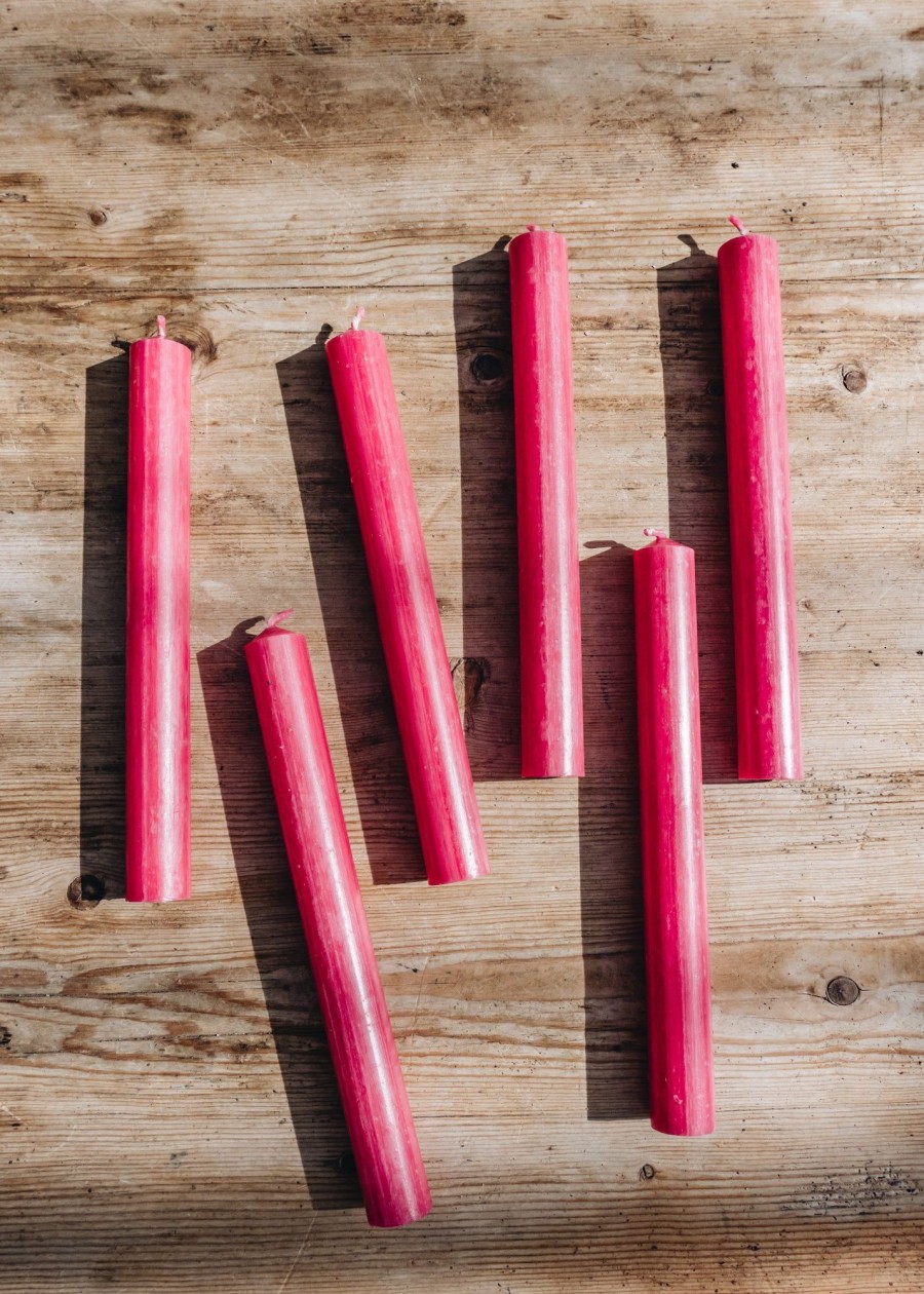 Interiors St Eval Candles & Fragrance | Six Pack Of St Eval Dinner Candles In Pink