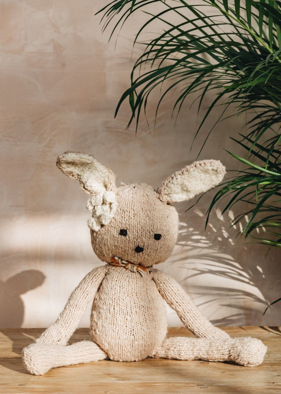 Children Fair Moms Soft Toys | Hand Knitted Ditsy Rabbit In Beige