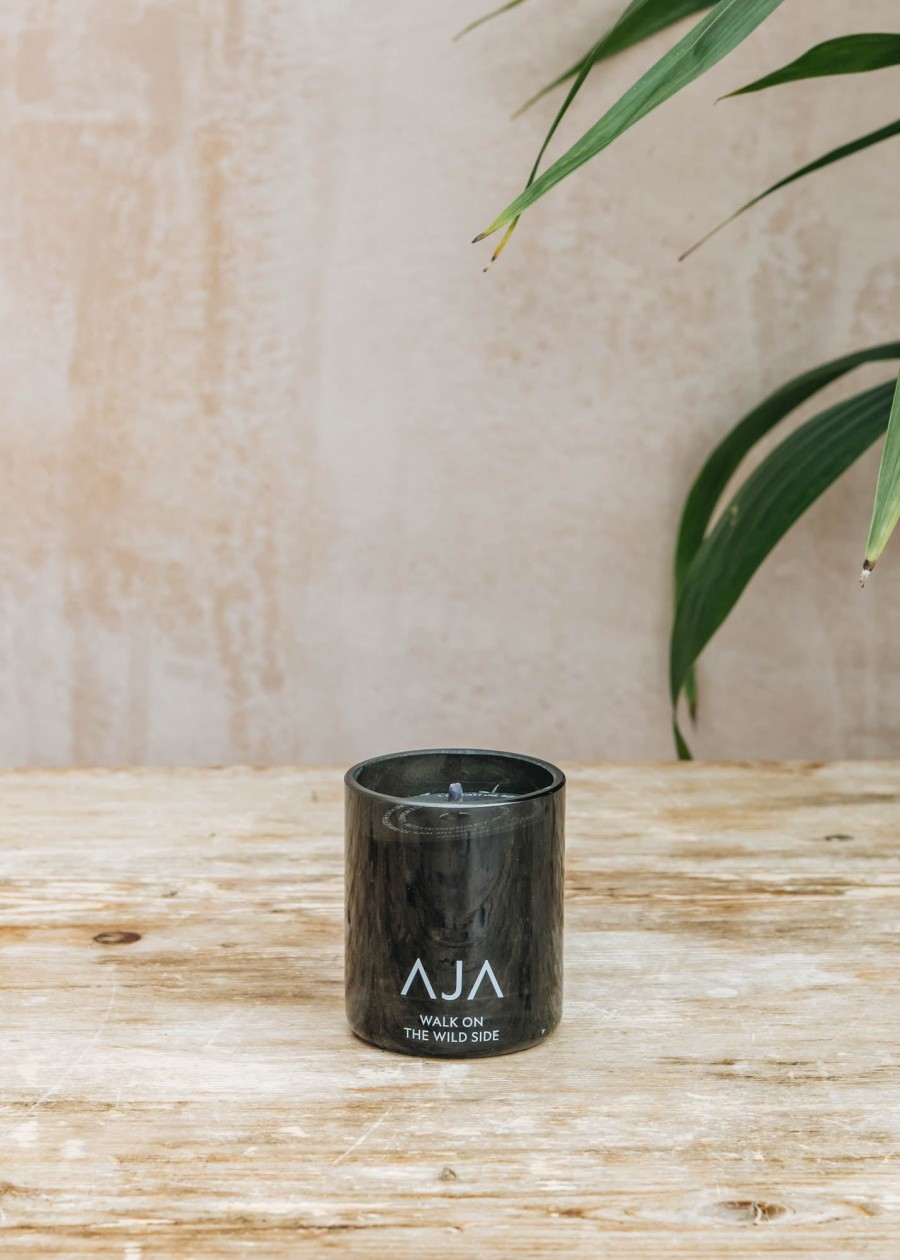 Interiors AJA Botanicals Candles & Fragrance | Aja Botanicals Black Candle In Walk In The Wild Side, 75G